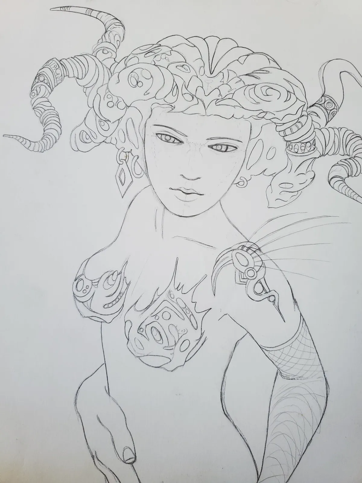 Horned lady — sketch study